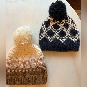 Toddler Knit Pom-Pom Beanies by The Blueberry Hill